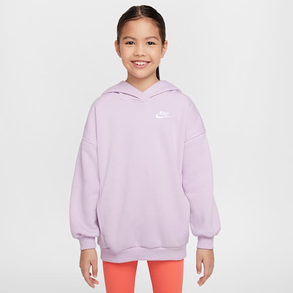 ★★Nike★★ Sportswear Oversized Fleece Clop Pullover Hoodi Nike Sportswear Swoosh Women's Oversized Fleece Hoodie (US